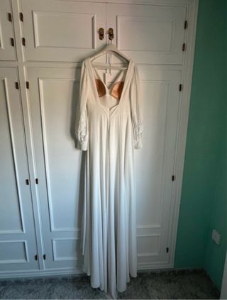Vestido de Novia Blanco Manga Larga