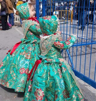 Traje de Fallera Verde Talla 1-5 Años 