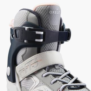 Patines Línea Niños Oxelo Roller Fitness Fit 3 Gris Claro