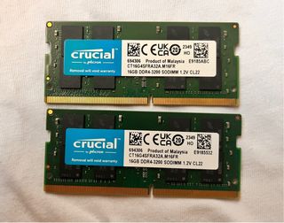 lote de ram  2x16GB = 32gb DDR4-3200 SODIMM RAM