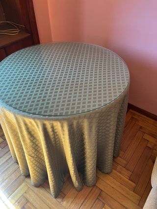 Mesa camilla con cristal