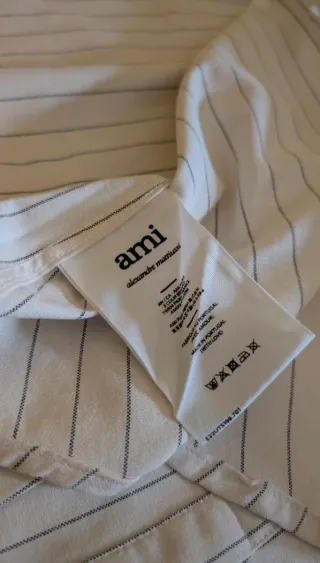Camicia Ami Paris righe beige