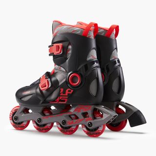Patines Línea Niños Oxelo Play 5 Negro Rojo