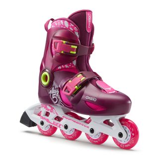 Patines Línea Niños Oxelo Play 5 Rosa
