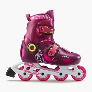 Patines Línea Niños Oxelo Play 5 Rosa