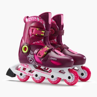 Patines Línea Niños Oxelo Play 5 Rosa