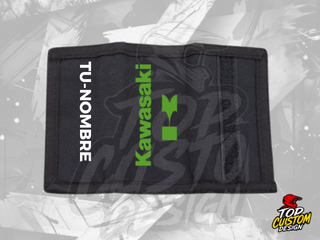 Monedero Llavero Moto Kawasaki Negro/Rojo