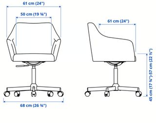 Silla giratoria IKEA Gunnared Gris