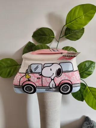 Neceser Snoopy Furgoneta Rosa y Blanco