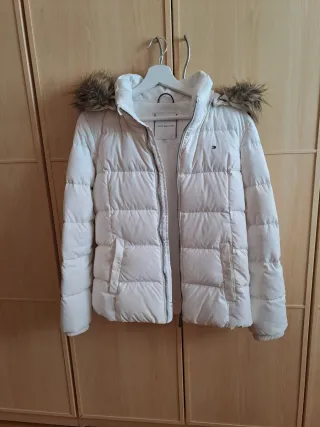 Chaqueta Tommy Hilfiger Blanca Mujer.Talla 164cm, 