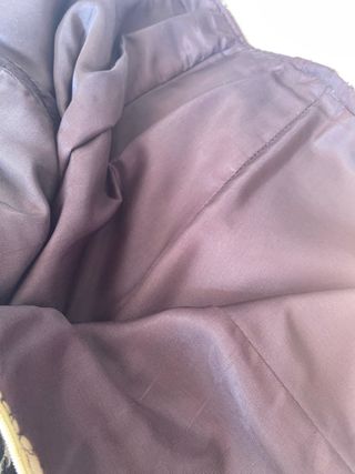 Saia xadrez preta e bege L feito à mão