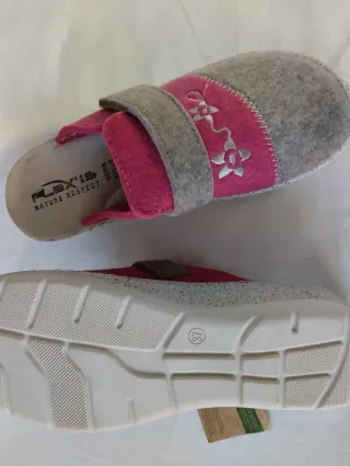 Ciabatte Exton Donna Tg 37 Pelle Rosa Grigio