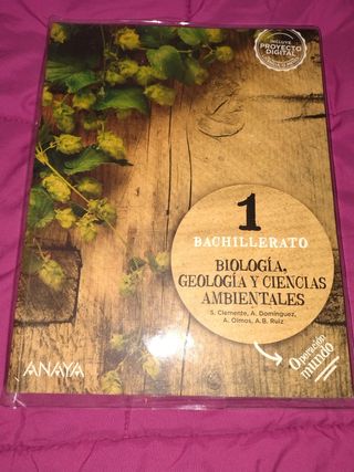 Libro biología y geología 1 bach Anaya.