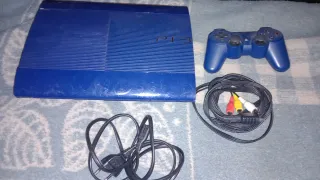 Consola PS3 Sony Azul super slim+ Mando y Cables