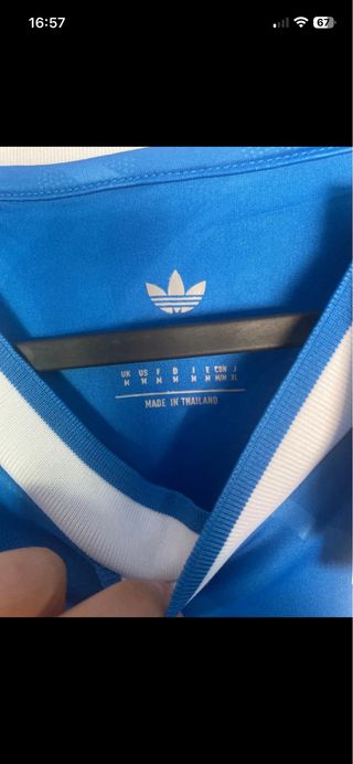 Camiseta Real Madrid Manga Larga Adidas Azul