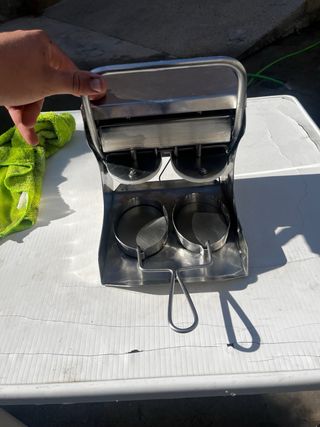 Prensadora de Hamburguesas Acero Inoxidable