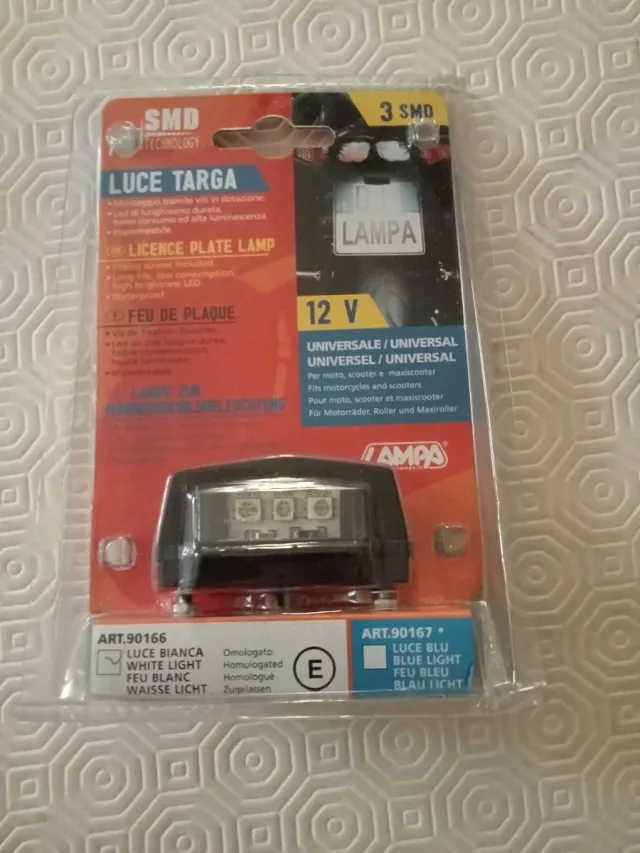 Lampada LED Targa Moto Universale 12V