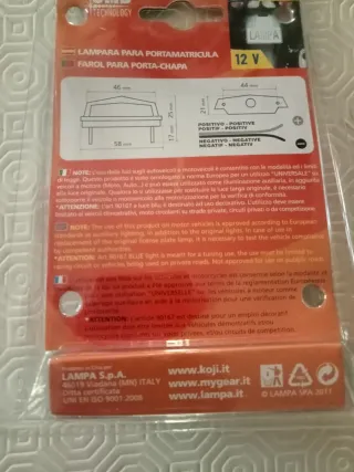 Lampada LED Targa Moto Universale 12V