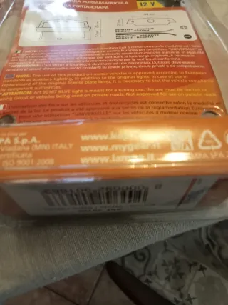 Lampada LED Targa Moto Universale 12V