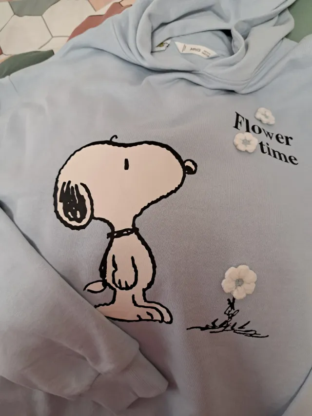 Vestido Sudadera Snoopy Niña Mango Azul