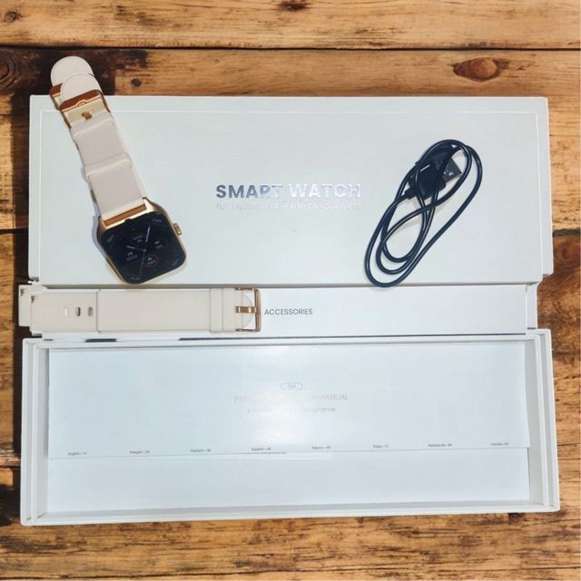 Smartwatch Rosa y Dorado con 2 correas