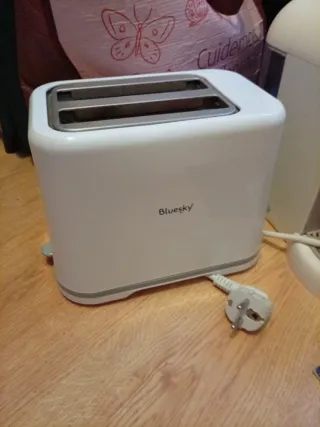 Lote cafetera Cumbia y tostadora Bluesky