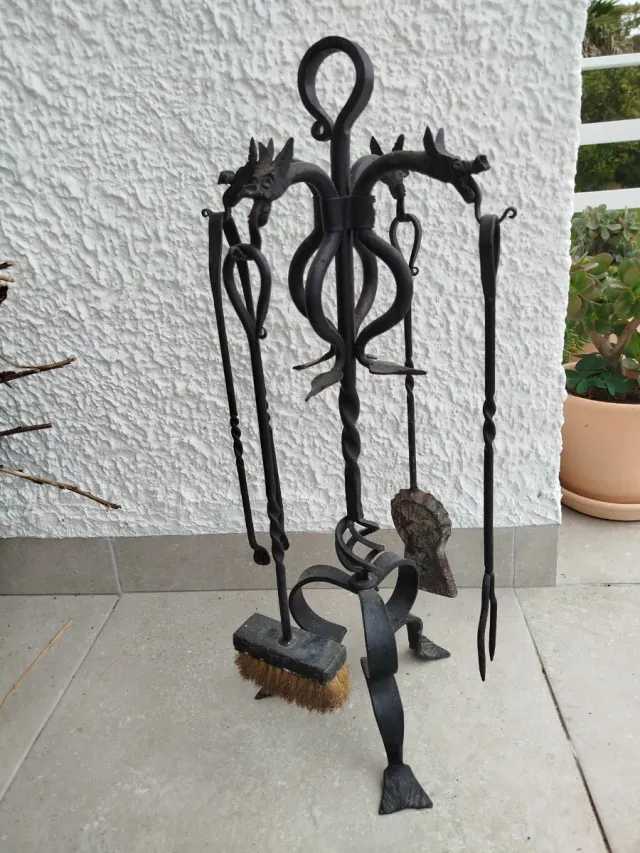 Set de chimenea de forja