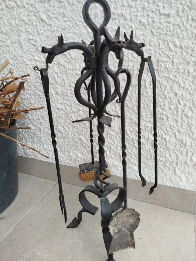 Set de chimenea de forja