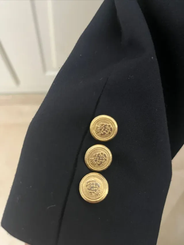 Traje de chaqueta niño azul y dorado . TALLA 9-10