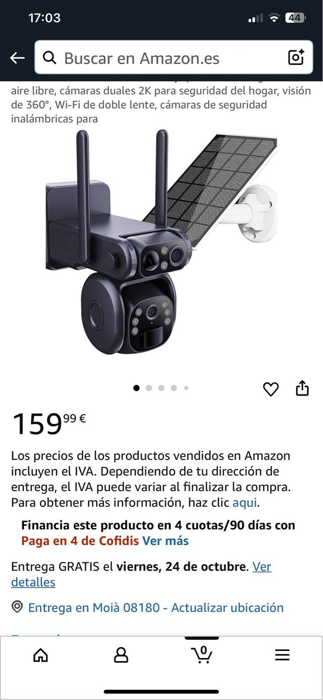 Cámara Seguridad Solar 4G PTZ