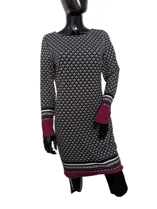 Vestido de punto elástico estampado