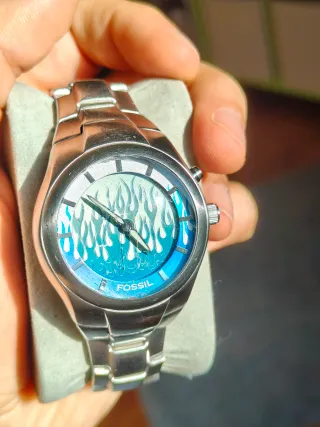 Reloj Fossil Big Tic Blue Flames