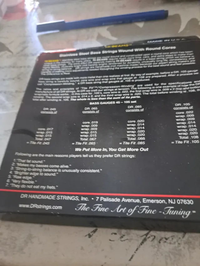 Cuerdas Bajo DR Hi-Beams 40-100