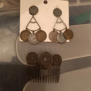 Traje Flamenca Romería Azul y Blanco