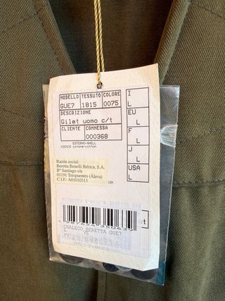 Precio Fijo. Chaleco caza Beretta Gue7 talla L 