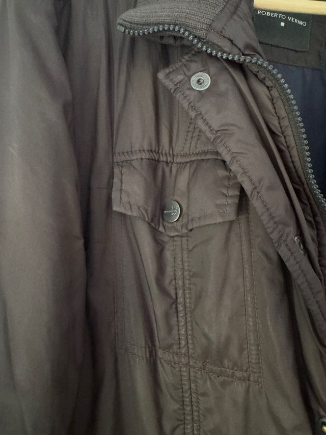 Chaquetón Roberto Verino Hombre Marrón/Azul