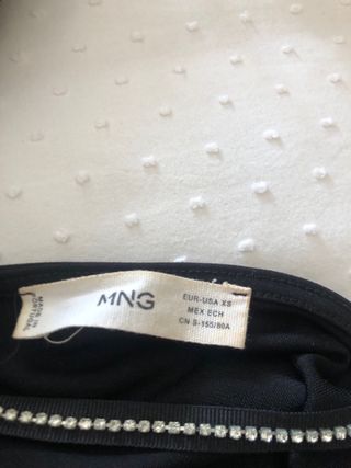 Top Mango Tirante Joya Negro