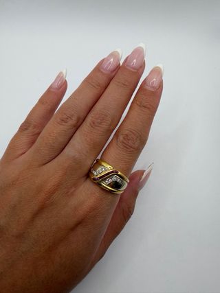 Anillo Oro 18k Rubíes y Diamantes