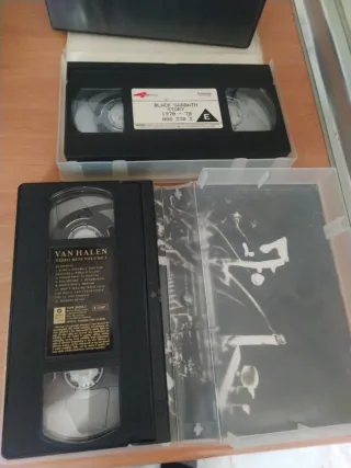 Lote de 4 videos VHS de heavy metal rock