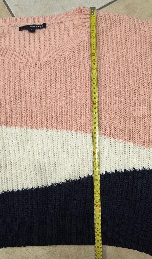 Maglione Tally Weijl corto color block taglia S