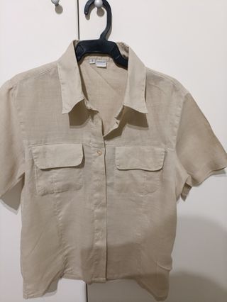 Camisa de Ramio Beige Talla S