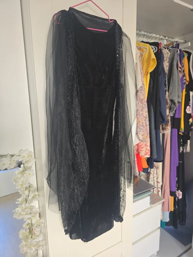 Disfraz Halloween Negro Tul