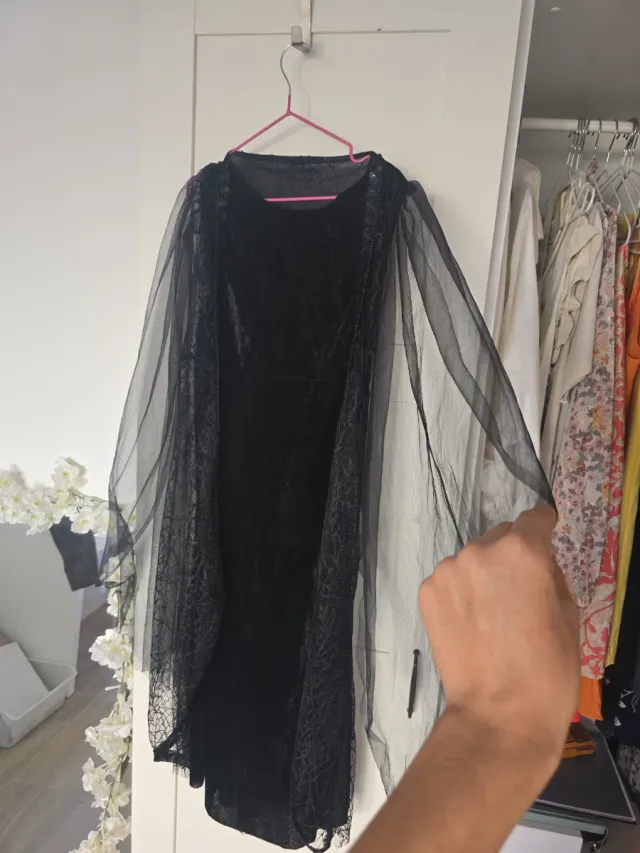 Disfraz Halloween Negro Tul