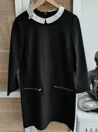 Vestido Mango Negro Manga Larga