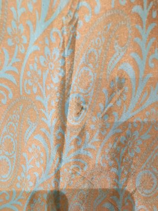 Vestido ibicenco talla única azul y dorado