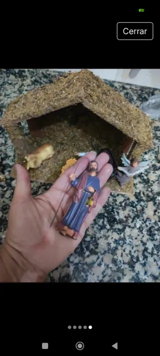 Belén de Navidad con figuras