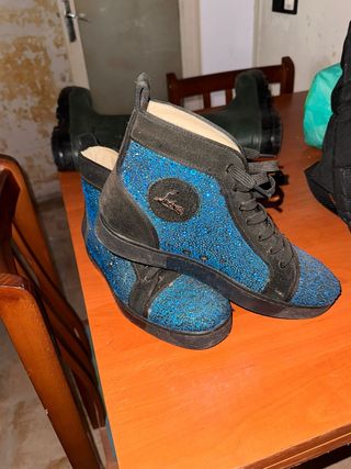 Christian Louboutin Zapatillas Brillantes Azules