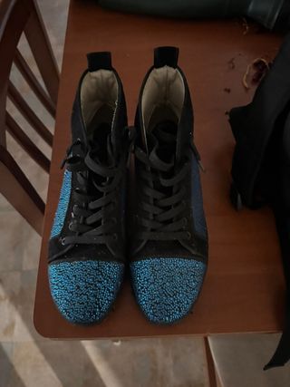 Christian Louboutin Zapatillas Brillantes Azules