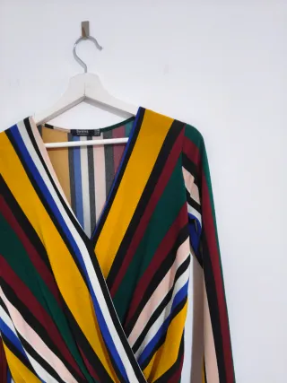Body Bershka rayas multicolor talla XS