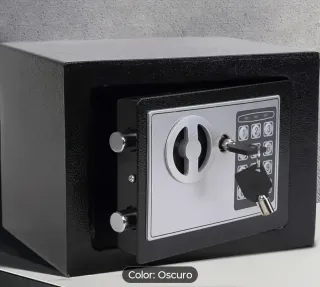Caja Fuerte Negra con Teclado Digital y llave